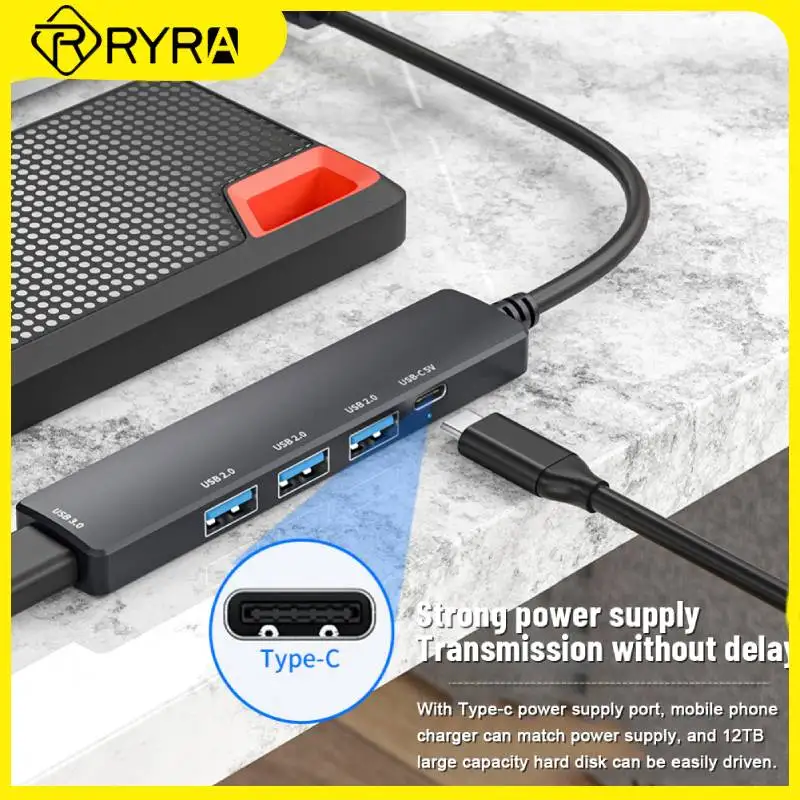 

RYRA 5 Ports USB3.0 Hub Type C Expansion Dock 4K Fast Charging HUB Multi Splitter Adapter Docking Stations PC Laptop Smart Phone