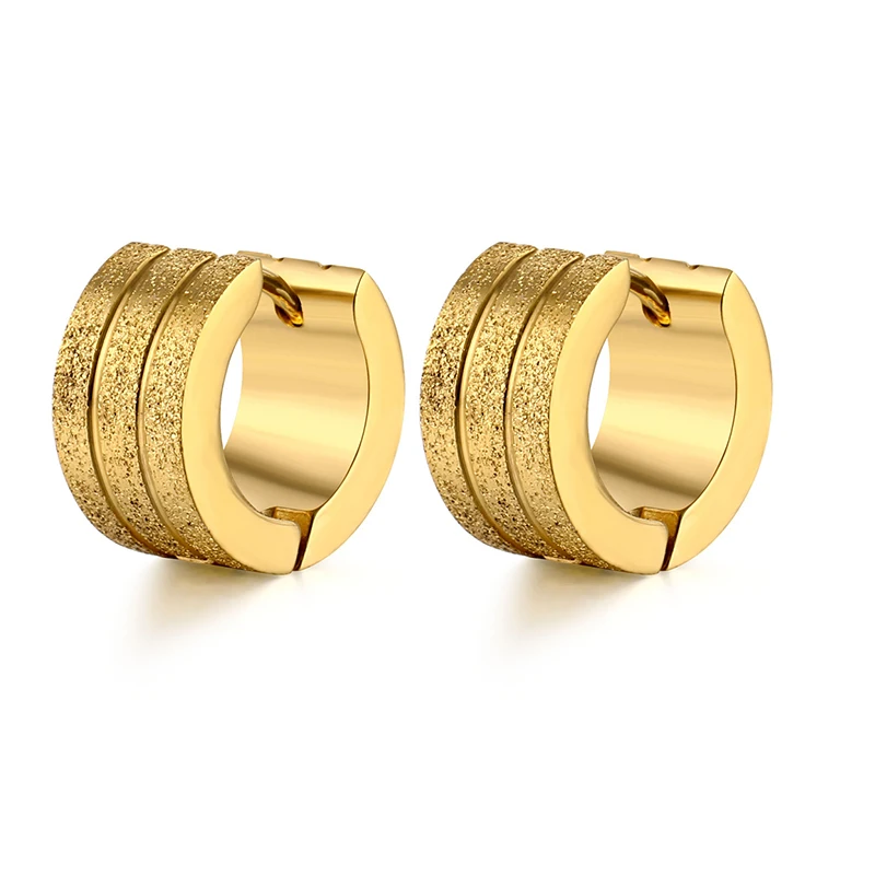 Boho Frosting Round Hoop Earrings For Women Men Gold Color Stainless Steel Circle Earring Party Jewelry Accessories
Boho Frosting Round Hoop Earrings For Women Men Gold Color Stainless Steel Circle Earring Party Jewelry Accessories