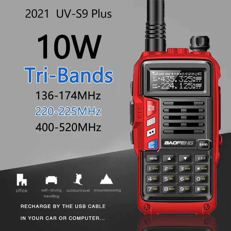 Трехдиапазонная и Двухдиапазонная высокомощная USB-зарядка BaoFeng UV-5R Plus, Любительская двухсторонняя радиостанция дальнего действия 10 км
Трехдиапазонная и Двухдиапазонная высокомощная USB-зарядка BaoFeng UV-5R Plus, Любительская двухсторонняя радиостанция дальнего действия 10 км