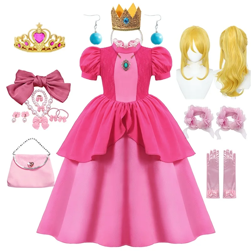 Peach Princess Dress For Girls Halloween Cosplay Costume Children Stage Performance Clothes Kids Carnival Birthday Party Outfits
Peach Princess Dress For Girls Halloween Cosplay Costume Children Stage Performance Clothes Kids Carnival Birthday Party Outfits