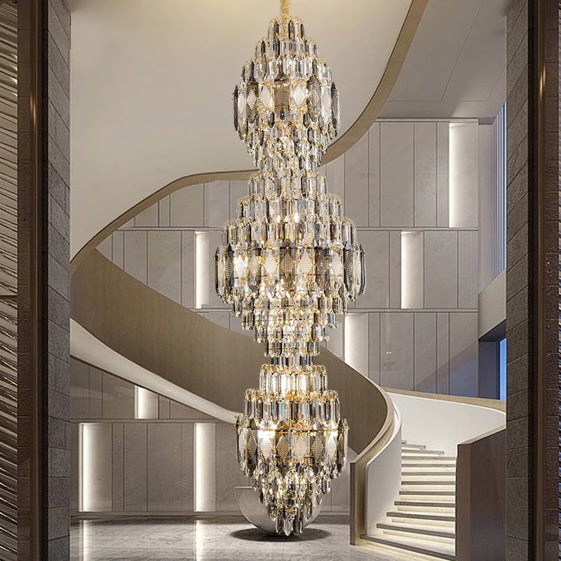 Villa Chandelier Living Room Lamp French Light Luxury Jump Floor Pick Empty Building Middle Building Duplex Building New Stairs
Villa Chandelier Living Room Lamp French Light Luxury Jump Floor Pick Empty Building Middle Building Duplex Building New Stairs