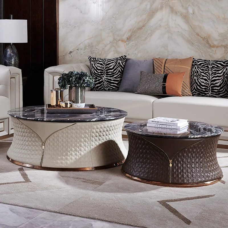 Light Luxury Post-Modern round Tea Table Leather Zipper Lock Designer Coffee Table Landscape Purple Marble Fashion Large
Light Luxury Post-Modern round Tea Table Leather Zipper Lock Designer Coffee Table Landscape Purple Marble Fashion Large