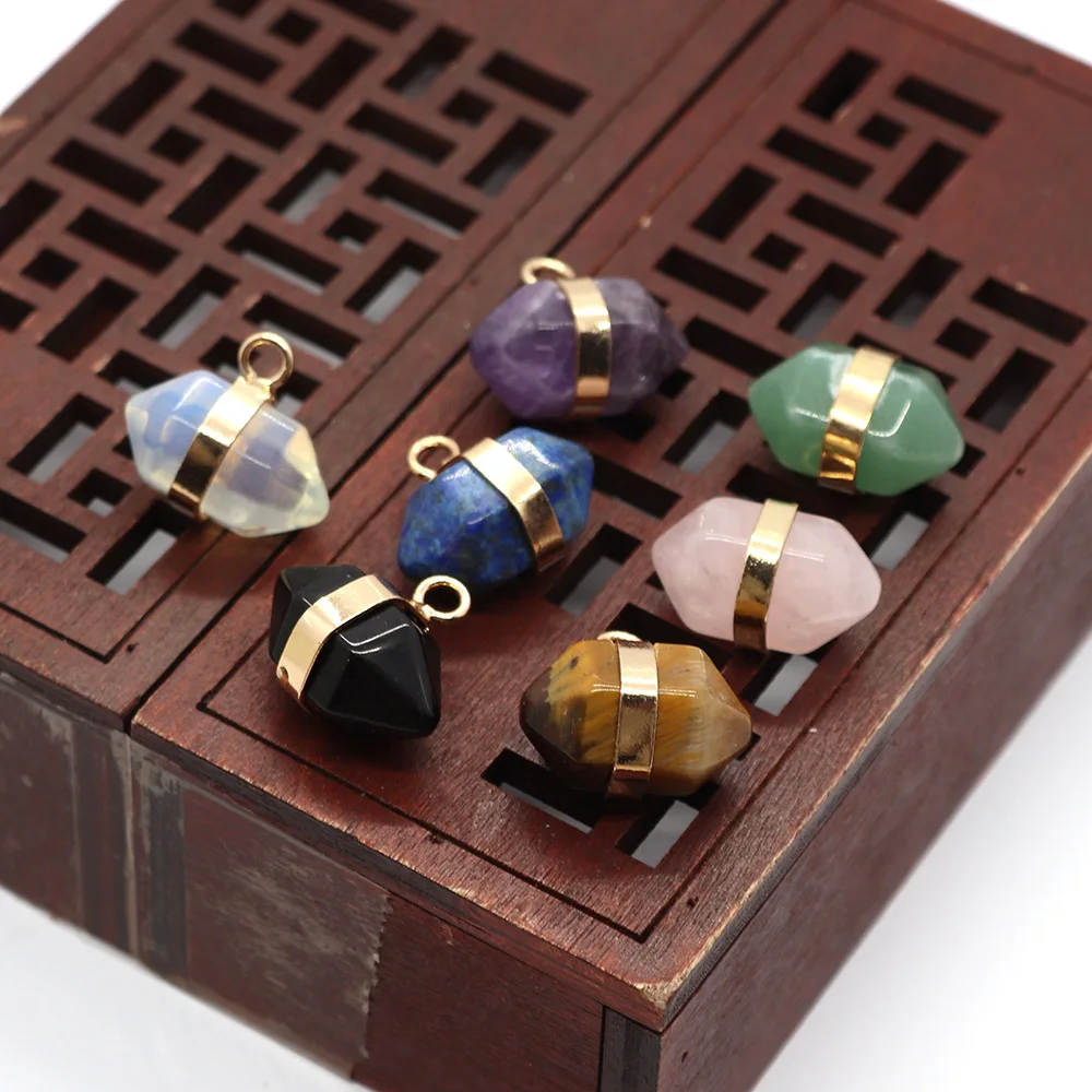 5pcs/pack Hexagon with Sharp End Shaped Natural Semi-precious Stone Gold Plated Copper DIY for Making Necklace Jewelry 15x17mm 
5pcs/pack Hexagon with Sharp End Shaped Natural Semi-precious Stone Gold Plated Copper DIY for Making Necklace Jewelry 15x17mm