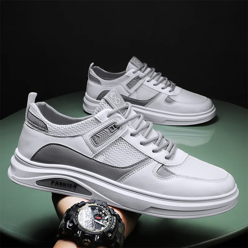 Spring and Summer New Round Head Low Top Small White Shoes Fashion Casual Personality Mesh Breathable Board Shoes for Men
Spring and Summer New Round Head Low Top Small White Shoes Fashion Casual Personality Mesh Breathable Board Shoes for Men