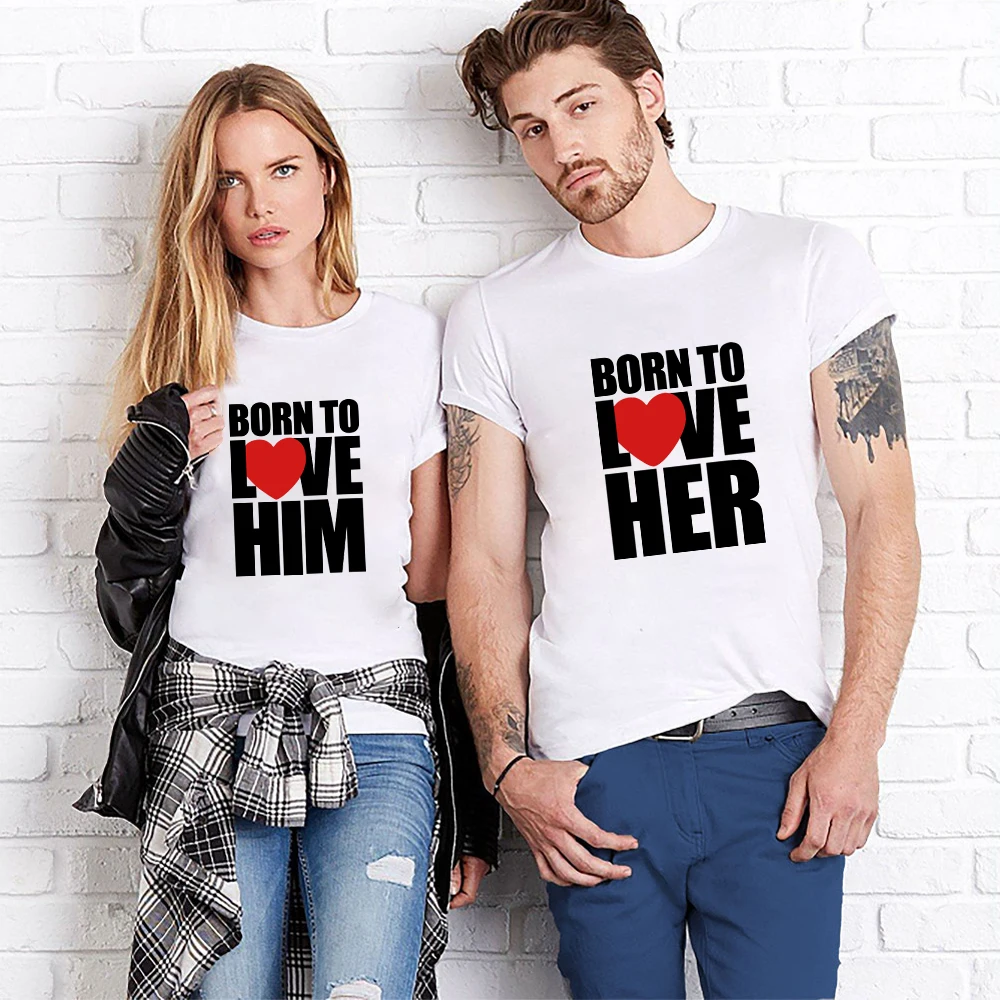 Women T-Shirt Born to Live Her Print Summer Couples Tee Lovers Casual Cute Valentine Top Men Streetwear Anniversary Gift
Women T-Shirt Born to Live Her Print Summer Couples Tee Lovers Casual Cute Valentine Top Men Streetwear Anniversary Gift