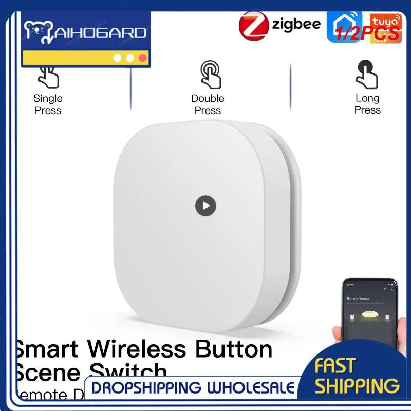 1/2PCS Tuya ZigBee Smart Scene Switch Wireless Remote One Key Control Smart Home Scene Switch Button Works With ZigBee Gateway
1/2PCS Tuya ZigBee Smart Scene Switch Wireless Remote One Key Control Smart Home Scene Switch Button Works With ZigBee Gateway