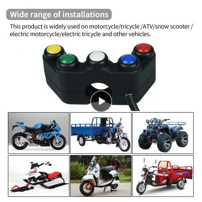 Motorcycle Switch Turn Signal Horn Hea Shockproof Multifunctional Five Color Five Position Tap Switch Universal Car Accessories
Motorcycle Switch Turn Signal Horn Hea Shockproof Multifunctional Five Color Five Position Tap Switch Universal Car Accessories