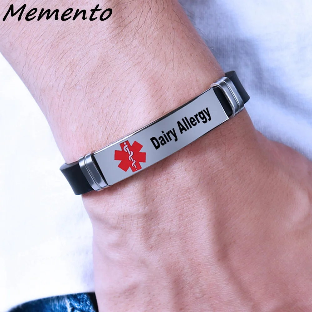 Memento Custom Medical Warning Bracelet Personalized Stainless Steel Hand Carved Letters Bangle Neutral Jewelry Alert Gift
Memento Custom Medical Warning Bracelet Personalized Stainless Steel Hand Carved Letters Bangle Neutral Jewelry Alert Gift