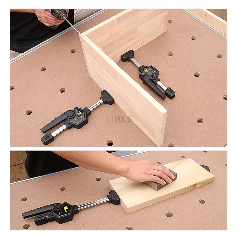 Woodworking Desktop Clip Adjustable Frame Woodworking Fast Fixed Clip Clamp Fixture for Woodworking Benches 19/20MM Hole Tool
Woodworking Desktop Clip Adjustable Frame Woodworking Fast Fixed Clip Clamp Fixture for Woodworking Benches 19/20MM Hole Tool
