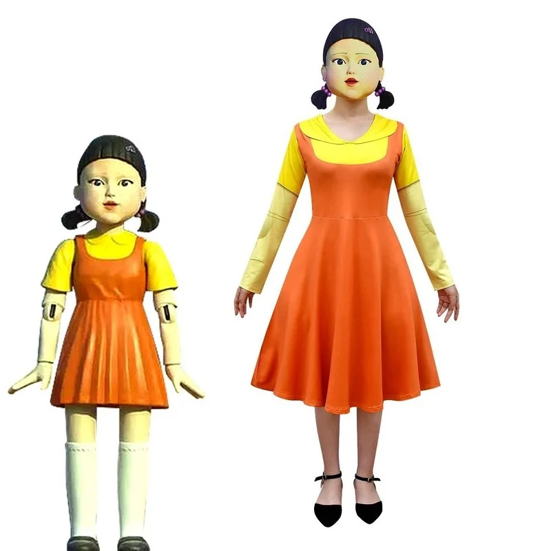 Korea Game 123 Doll Cosplay Dress for Baby Girls Halloween Fancy Long Sleeve Skirt
Korea Game 123 Doll Cosplay Dress for Baby Girls Halloween Fancy Long Sleeve Skirt