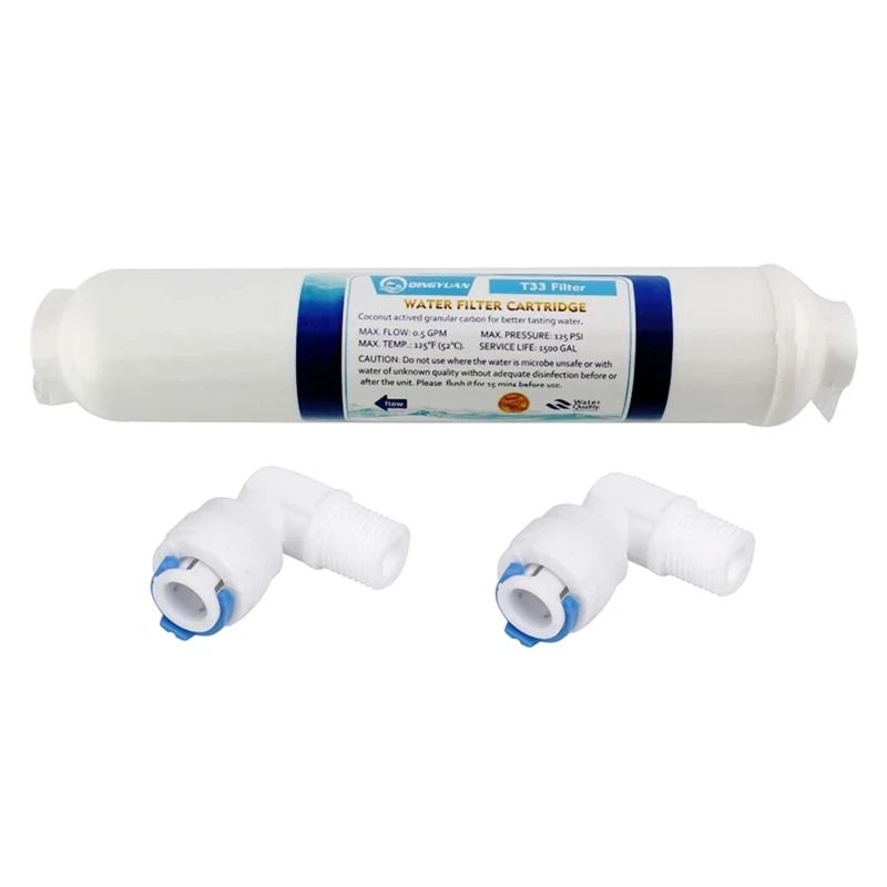 Water Filter Cartridge 10 inch Smell Remover with 2pcs Quick Connection Fitting 
Water Filter Cartridge 10 inch Smell Remover with 2pcs Quick Connection Fitting