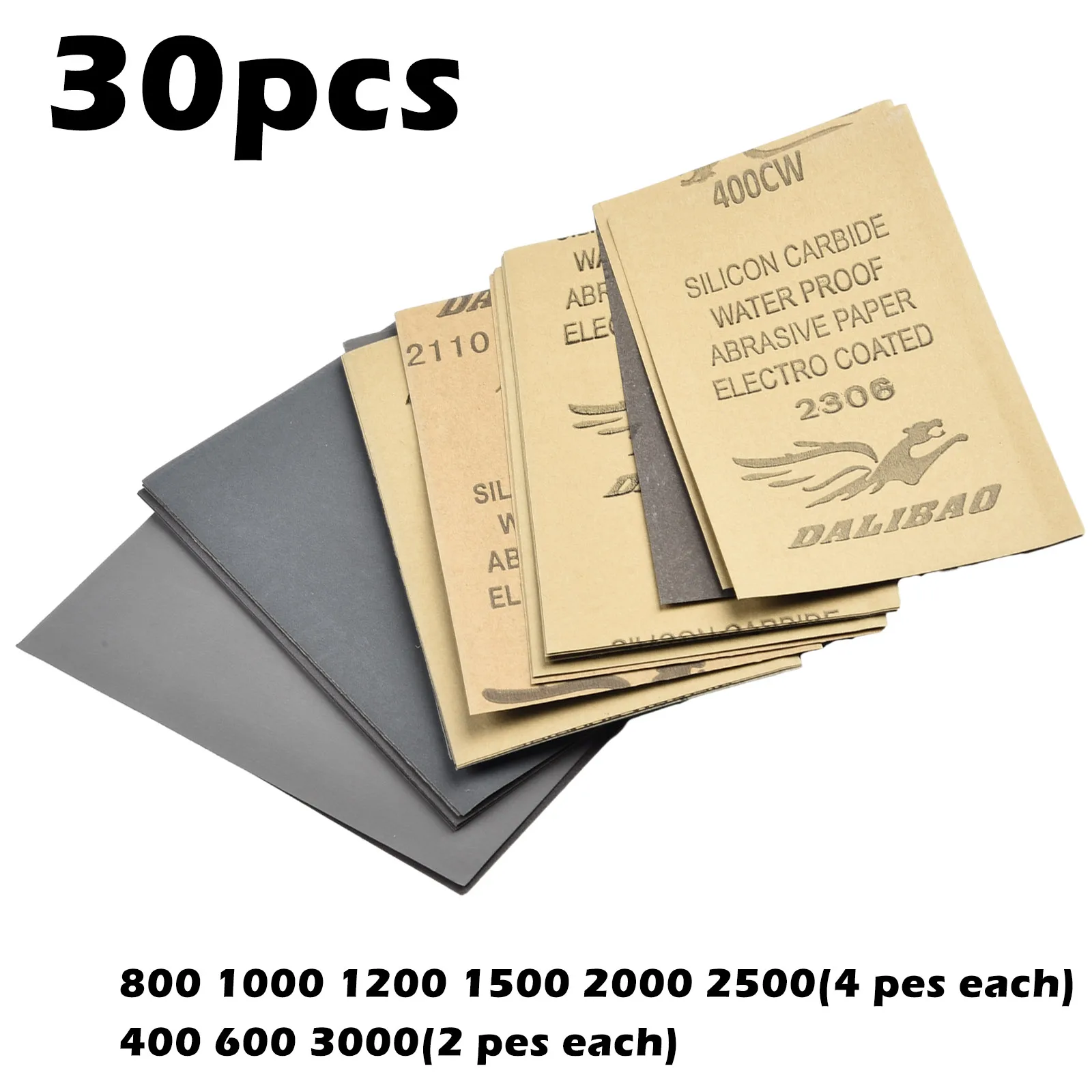 30pcs Wet Dry Sandpaper 400 600 3000 800 1000 1200 1500 2500 Grit Sandpaper Wet Sharp Grinding, Fine Grinding And Polishing.
30pcs Wet Dry Sandpaper 400 600 3000 800 1000 1200 1500 2500 Grit Sandpaper Wet Sharp Grinding, Fine Grinding And Polishing.