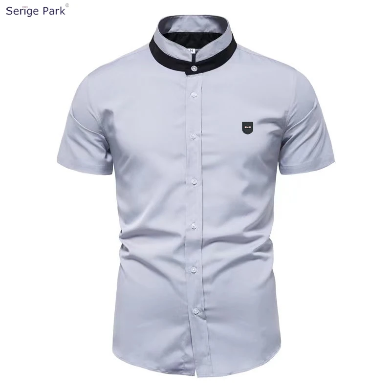 Serige Park Men's Shirt Designer Luxury Brand Bowknot Summer Short Sleeve Shirt Men's Standard Fit Business Break Top
Serige Park Men's Shirt Designer Luxury Brand Bowknot Summer Short Sleeve Shirt Men's Standard Fit Business Break Top