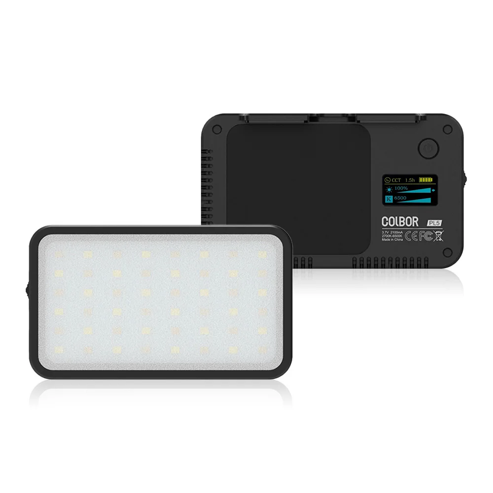 

COLBOR PL5 Pocket LED Video Light 2700K-6500K Photography Fill Light Dimmable 6 Scene Lighting Effects CRI 95+ Built-in Battery