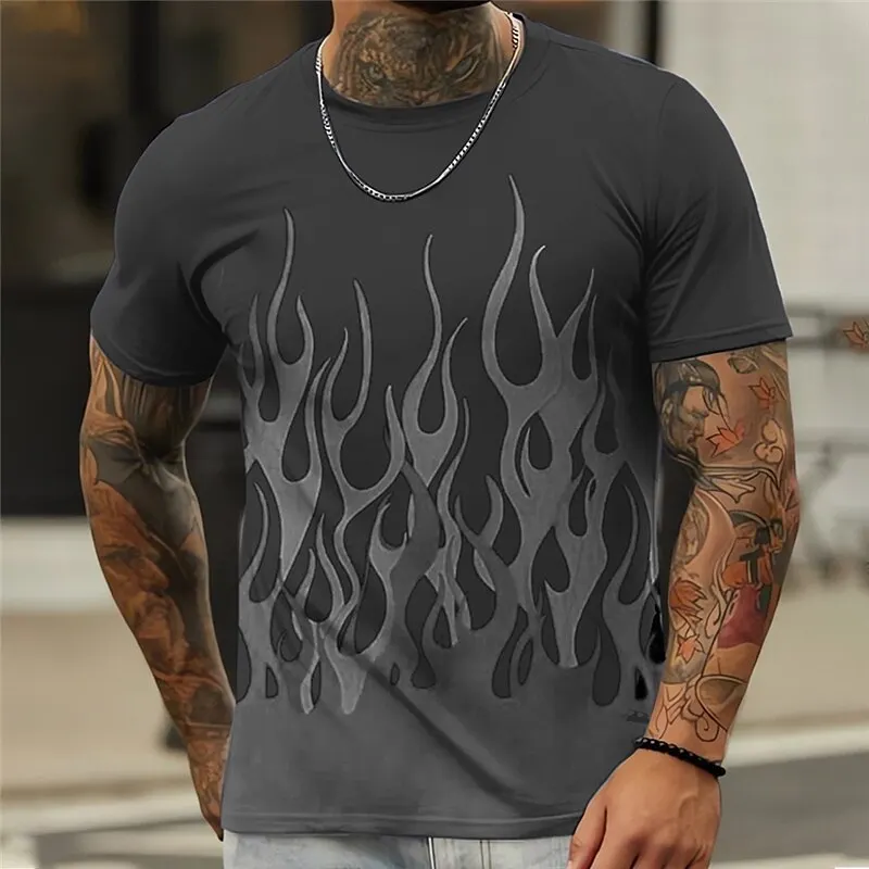 Men's T-Shirts 3d Flame Printing Short-Sleeved Fashion Retro T Shirt For Men Summer Casual Cool O-Neck Tops Oversized Clothing
Men's T-Shirts 3d Flame Printing Short-Sleeved Fashion Retro T Shirt For Men Summer Casual Cool O-Neck Tops Oversized Clothing