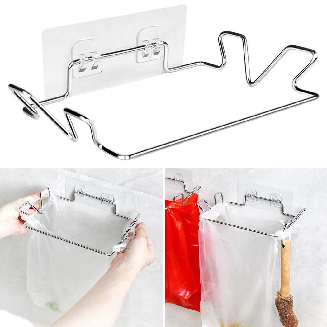 Kitchen Trash Rack Cabinet Door Garbage Bags Holder Stainless Steel Cupboard Door Rubbish Bin Storage Holder
Kitchen Trash Rack Cabinet Door Garbage Bags Holder Stainless Steel Cupboard Door Rubbish Bin Storage Holder