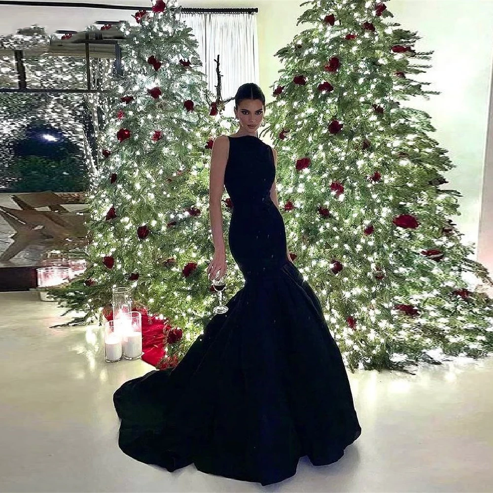 Black Mermaid Long Evening Party Dresses O Neck Sleeveless Simple Dubia Israel Formal Night Prom Gowns Vestidos
Black Mermaid Long Evening Party Dresses O Neck Sleeveless Simple Dubia Israel Formal Night Prom Gowns Vestidos