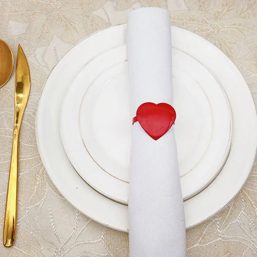 6Pcs/Set Delicate Serviette Ring Shatterproof Sturdy Napkin Clip Heart Shaped Napkin Buckle for Restaurant Napkin Buckle
6Pcs/Set Delicate Serviette Ring Shatterproof Sturdy Napkin Clip Heart Shaped Napkin Buckle for Restaurant Napkin Buckle