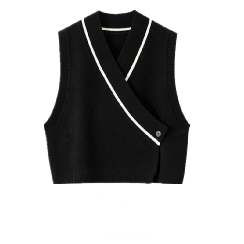 Fashion Design Knitted Women Sweater Vest Autumn Winter New Sleeveless Loose Casual All Match Female Pulls Tops
Fashion Design Knitted Women Sweater Vest Autumn Winter New Sleeveless Loose Casual All Match Female Pulls Tops
