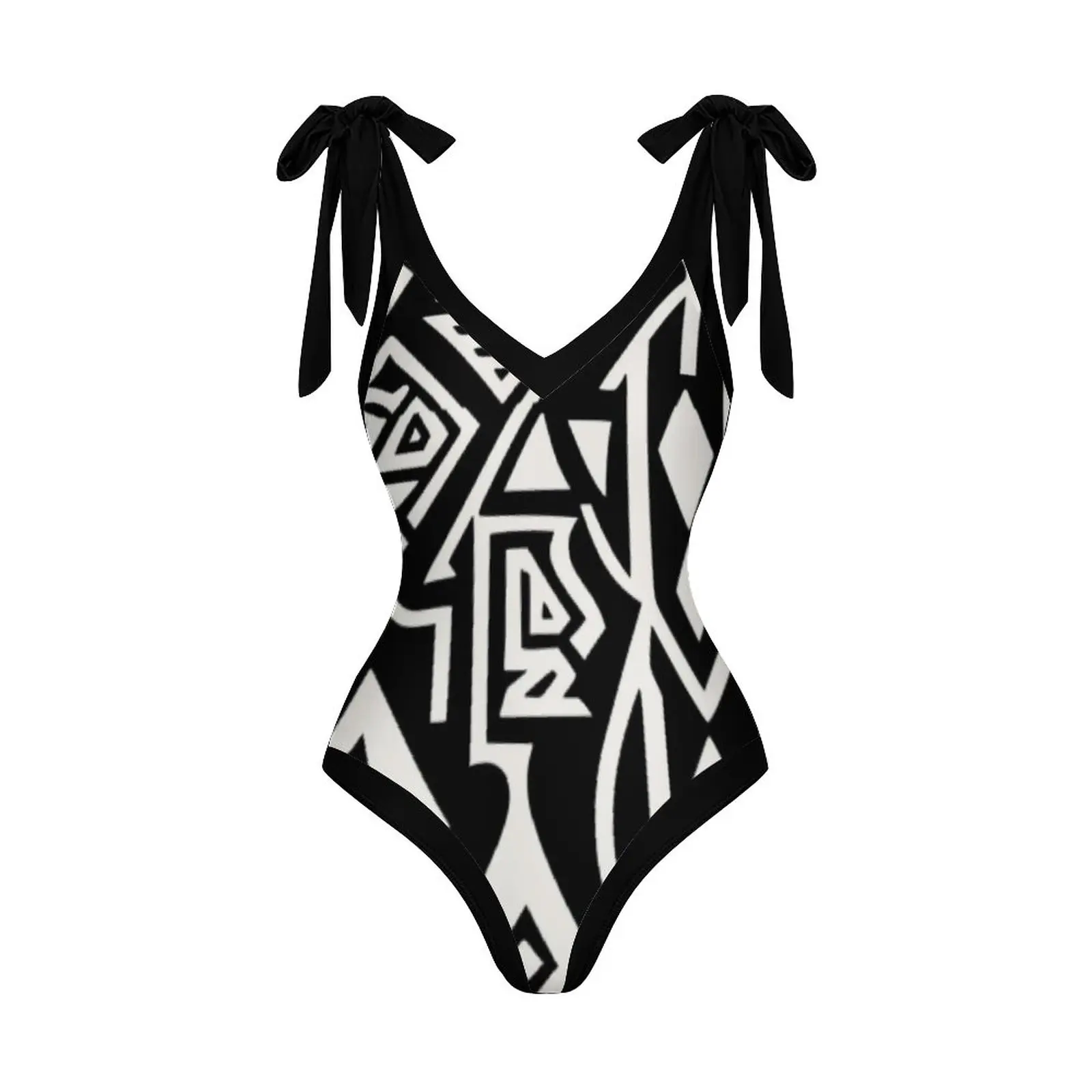 One Piece Geometric Print Swimsuit for Women, Sexy V-Neck Halter, Bowknot Beachwear, Summer Monokini, Tummy Control Bathing Suit
One Piece Geometric Print Swimsuit for Women, Sexy V-Neck Halter, Bowknot Beachwear, Summer Monokini, Tummy Control Bathing Suit