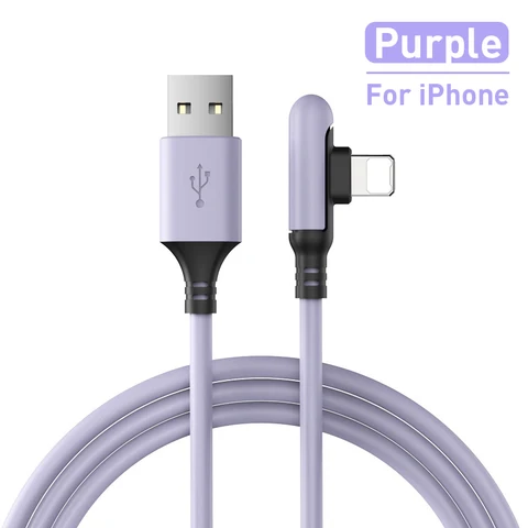 USB-кабель 90 градусов для iPhone 14 13 12 11 Pro Max XR XS 8 7 6s