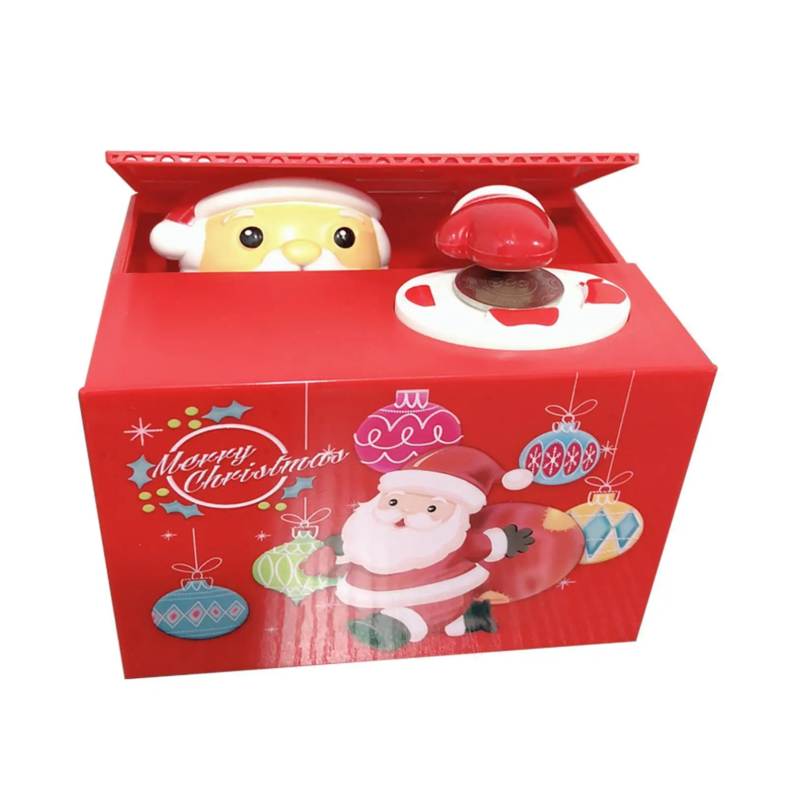 

Electronic Piggy Bank Toy Money Box Coins Saving Box ATM Bank Safe Box Santa Claus Snowman Automatic Stealing Coin Children Gift