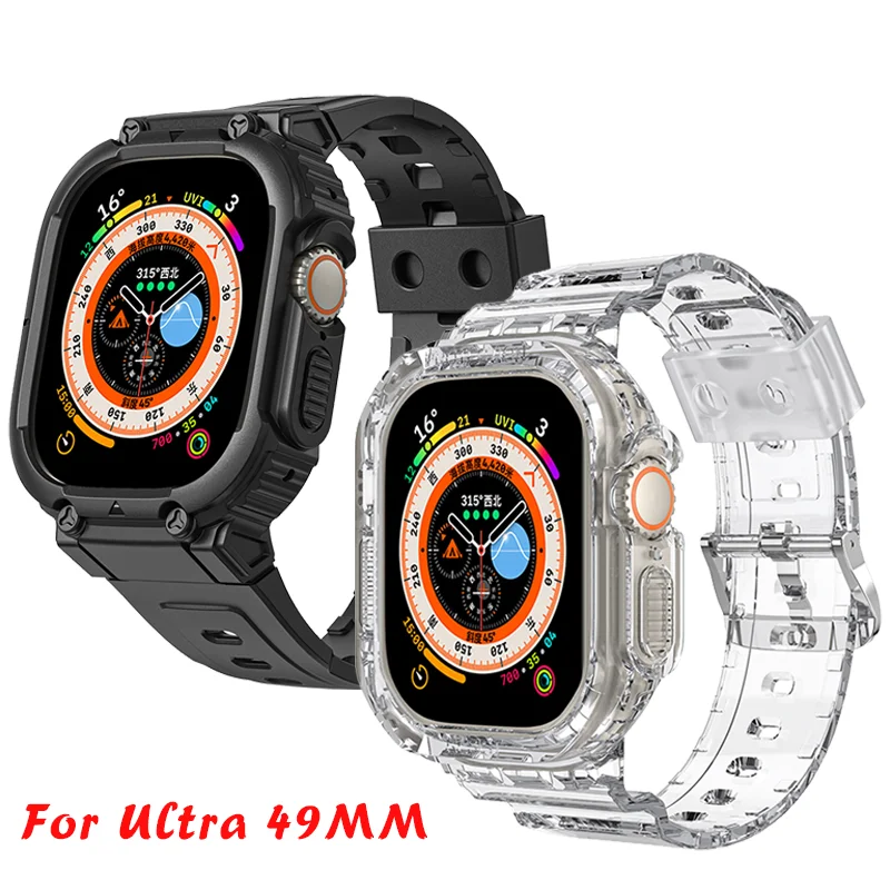 Case Strap for Apple Watch Ultra 49mm 45mm 44mm 41mm 40mm Silicone Band for Iwatch Series 8 7 6 Se 5 4 Protective Cover Bracelet
Case Strap for Apple Watch Ultra 49mm 45mm 44mm 41mm 40mm Silicone Band for Iwatch Series 8 7 6 Se 5 4 Protective Cover Bracelet