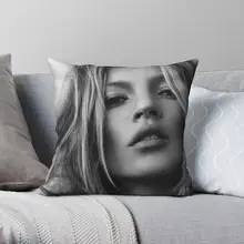 Kate Moss Supermodel Beauty Portrait Pillowcase Polyester Linen Velvet Printed Zip Decorative Sofa Cushion Case