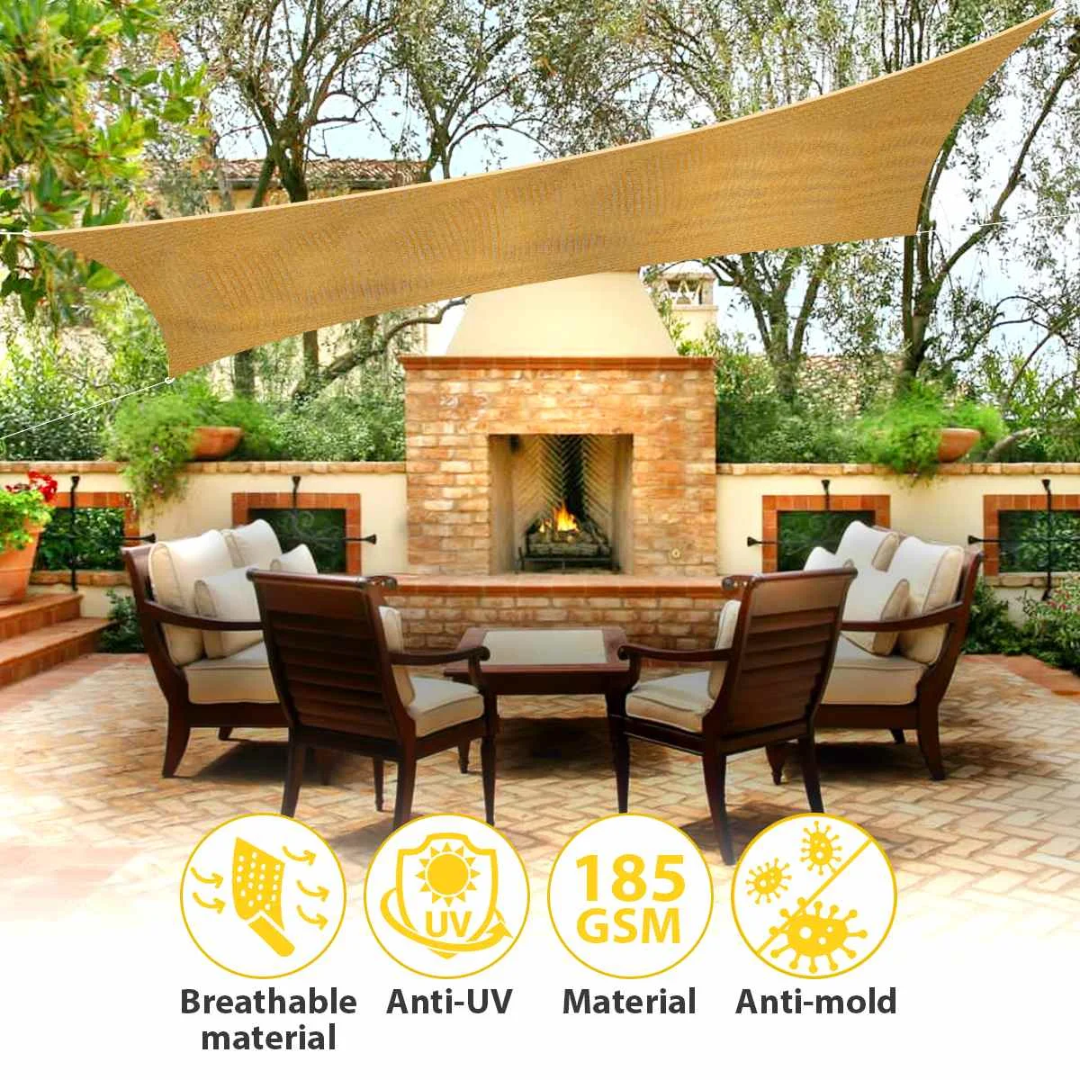 3x3m outdoor sun shade sail garden balcony sunshade cover Blocking UV Anti-mold Breathable protector covers sun shelter
3x3m outdoor sun shade sail garden balcony sunshade cover Blocking UV Anti-mold Breathable protector covers sun shelter
