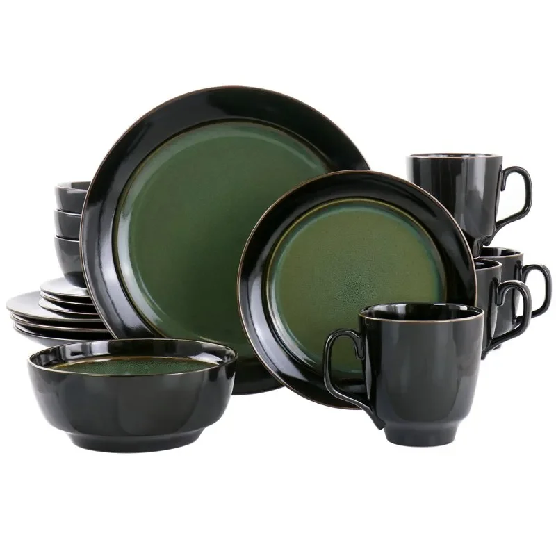 Gorgeous Green 16 Piece Round Stoneware Galleria Dinnerware Set, Perfect for Everyday & Special Occasions
Gorgeous Green 16 Piece Round Stoneware Galleria Dinnerware Set, Perfect for Everyday & Special Occasions