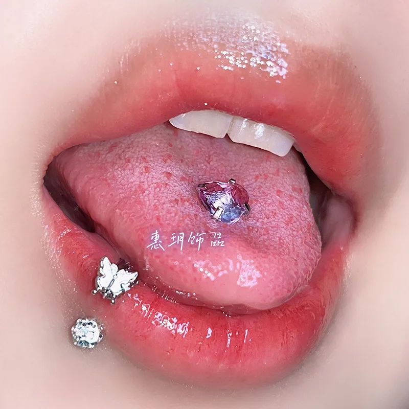 1PC Anti-Allergy Surgical Steel Tongue Rings Women Zircon Inlaid Heart Shape Tongue Barbells Piercing Spice Girls Body Jewelry
1PC Anti-Allergy Surgical Steel Tongue Rings Women Zircon Inlaid Heart Shape Tongue Barbells Piercing Spice Girls Body Jewelry