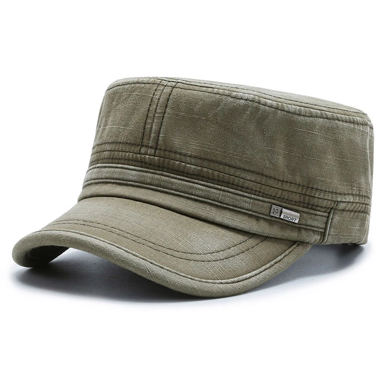 Universal Washed Cotton Military Caps Men Cadet Army Cap Unique Design Vintage Flat Top Hat
Universal Washed Cotton Military Caps Men Cadet Army Cap Unique Design Vintage Flat Top Hat