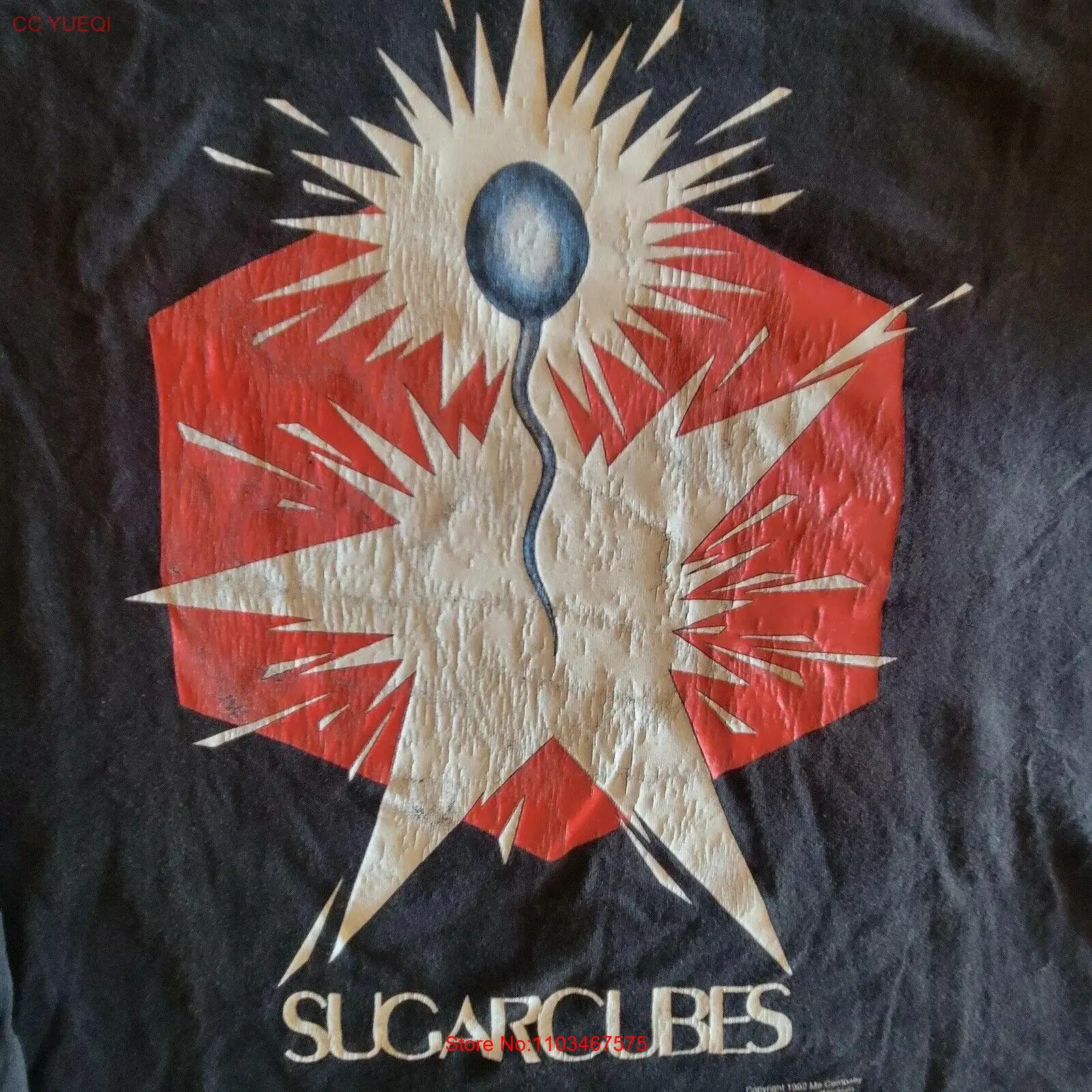 Футболка sugarcube (Bjork) Europe-North America Tour 1992 Л/С черная XL редкая