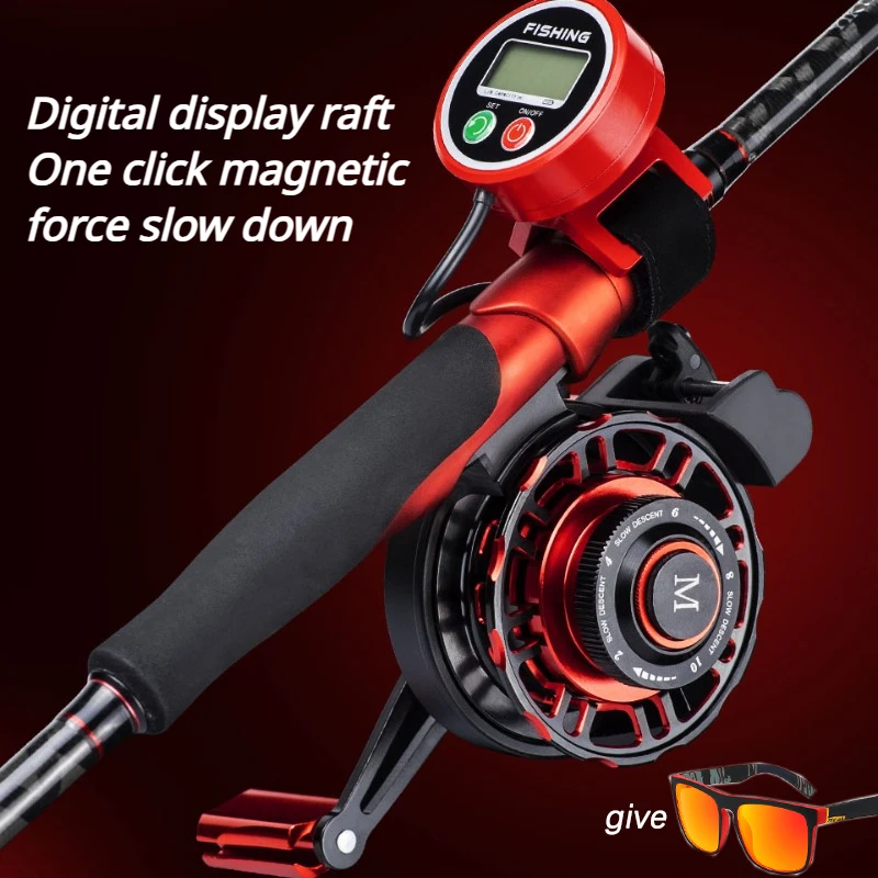 

Digital Display Fishing Fly Reel Fishing Inline Metal Spool Metal Raft Reel 3.6:1 Electronic Reel Fishing Tackle Fishing Reel