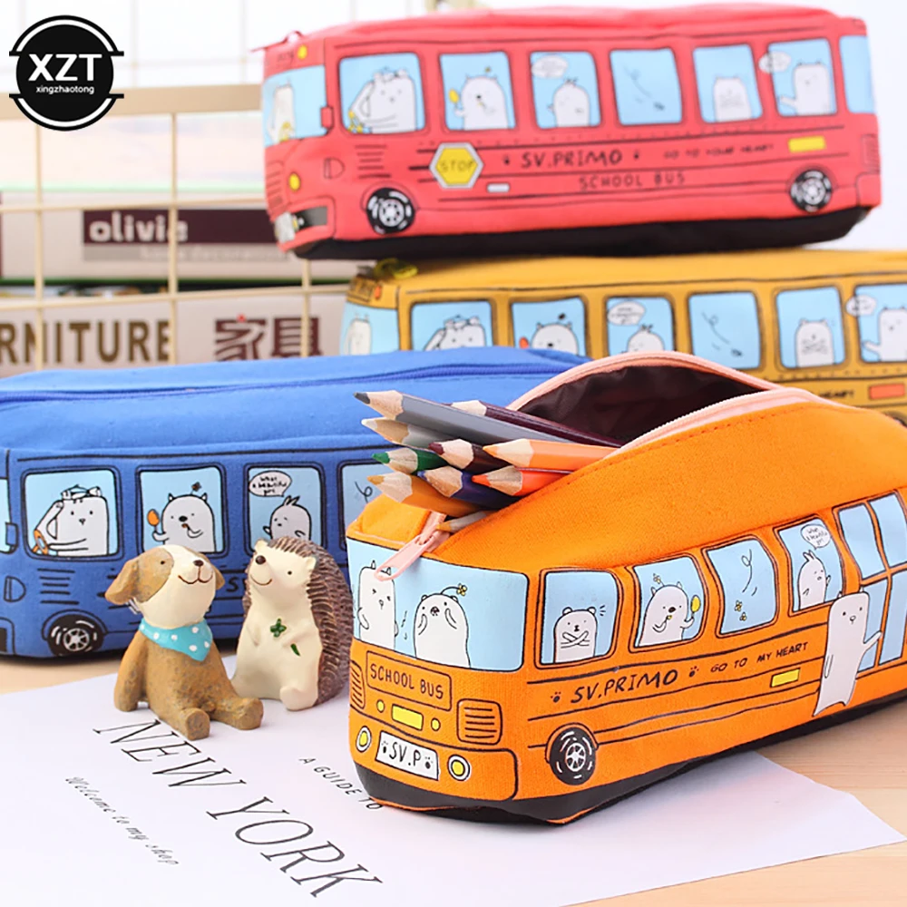 Bus Cute Pencil Case Canvas Stationery Box Large Capacity Pen Bag School Pencil Box for Children Pen Case Kawaii Student Gifts
Bus Cute Pencil Case Canvas Stationery Box Large Capacity Pen Bag School Pencil Box for Children Pen Case Kawaii Student Gifts