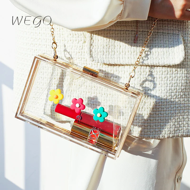 Transparent Love 2021 New Acrylic Bag Small Red Flower Transparent Square Bag Messenger Shoulder Bag Holiday Bag
Transparent Love 2021 New Acrylic Bag Small Red Flower Transparent Square Bag Messenger Shoulder Bag Holiday Bag