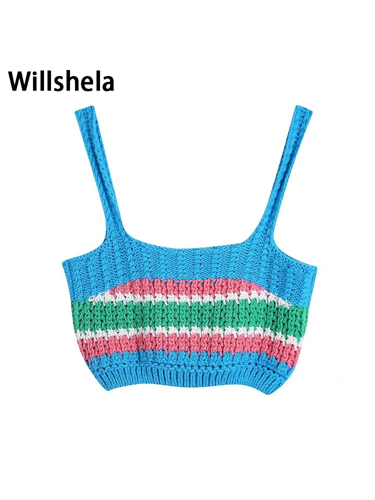 Женский укороченный топ Willshela, винтажный укороченный топ в полоску с тонкими бретельками и вырезом на шее
Женский укороченный топ Willshela, винтажный укороченный топ в полоску с тонкими бретельками и вырезом на шее