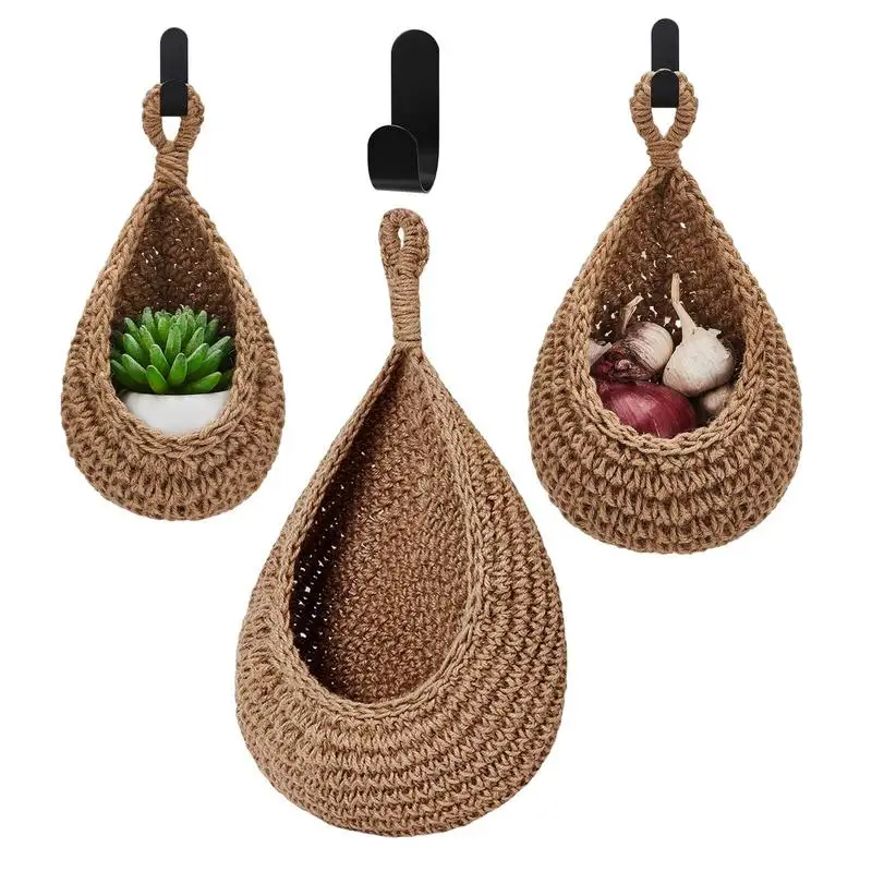Boho Vegetables Basket Kitchen Storage Basket Bohemia Style 3 Pcs Fruit And Vegetable Basket Storage Suspending Woven Pocket
Boho Vegetables Basket Kitchen Storage Basket Bohemia Style 3 Pcs Fruit And Vegetable Basket Storage Suspending Woven Pocket
