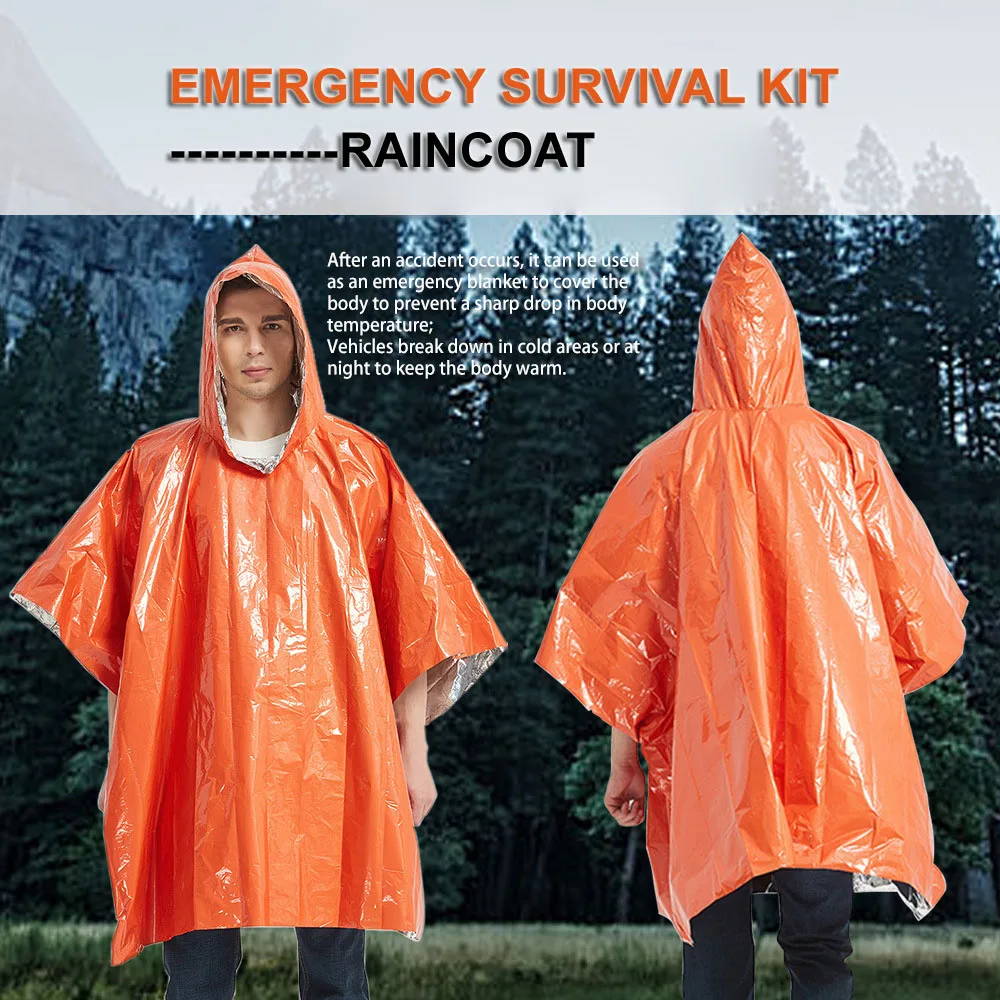 Emergency Raincoat Poncho Emergency Shelter Thickened Reflective Emergency Blanket Bike Cycling Raincoat Survival Kit Military
Emergency Raincoat Poncho Emergency Shelter Thickened Reflective Emergency Blanket Bike Cycling Raincoat Survival Kit Military