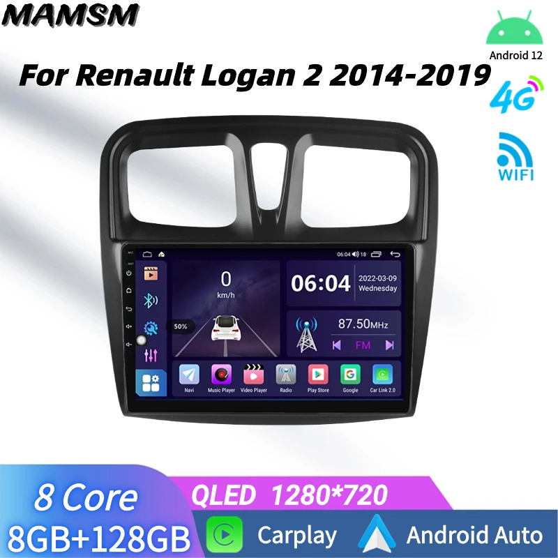 Автомобильный мультимедийный плеер 9 дюймов с экраном Android для Renault Logan2 2014-2019, автомагнитола Carplay, Bluetooth-навигация, GPS, 2Din
Автомобильный мультимедийный плеер 9 дюймов с экраном Android для Renault Logan2 2014-2019, автомагнитола Carplay, Bluetooth-навигация, GPS, 2Din