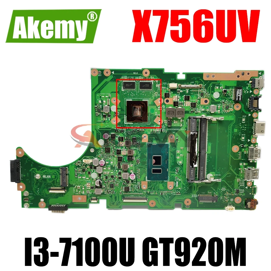 Материнская плата AKEMY X756UV для ноутбука ASUS X756UVK X756UAK X756UAM X75UA, оригинальная материнская плата GT920M
Материнская плата AKEMY X756UV для ноутбука ASUS X756UVK X756UAK X756UAM X75UA, оригинальная материнская плата GT920M