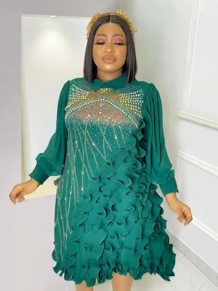 Размера плюс летние африканские вечерние платья для женщин, традиционная африканская одежда Дашики, свадебное вечернее платье с бриллиант... 
Размера плюс летние африканские вечерние платья для женщин, традиционная африканская одежда Дашики, свадебное вечернее платье с бриллиант...