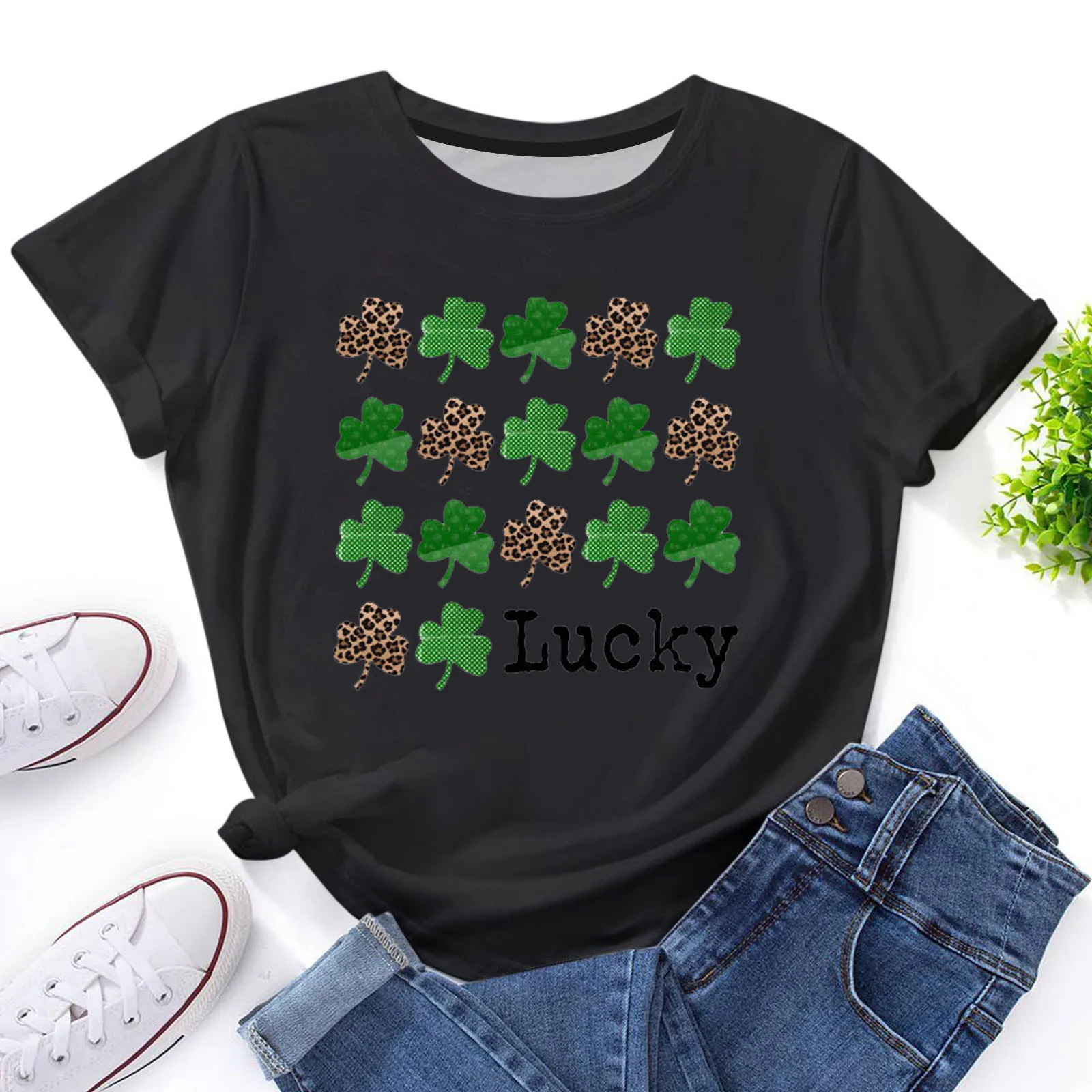 Женская футболка, повседневный топ с принтом на День Святого Патрика, спортивные топы с коротким рукавом для женщин, модные футболки, женски...
Женская футболка, повседневный топ с принтом на День Святого Патрика, спортивные топы с коротким рукавом для женщин, модные футболки, женски...