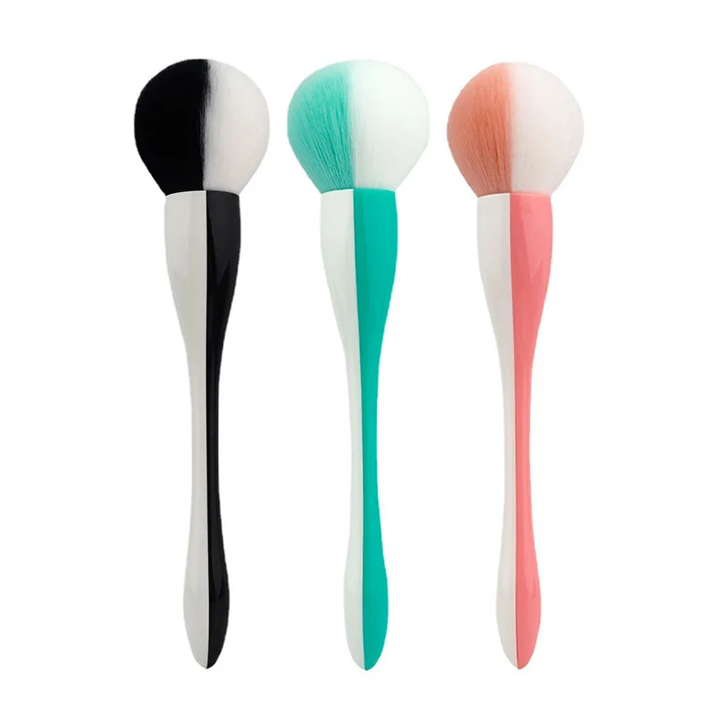 

New loose powder single two-color round head blush brush exquisite use of makeup tools makeup two-color contouring brush