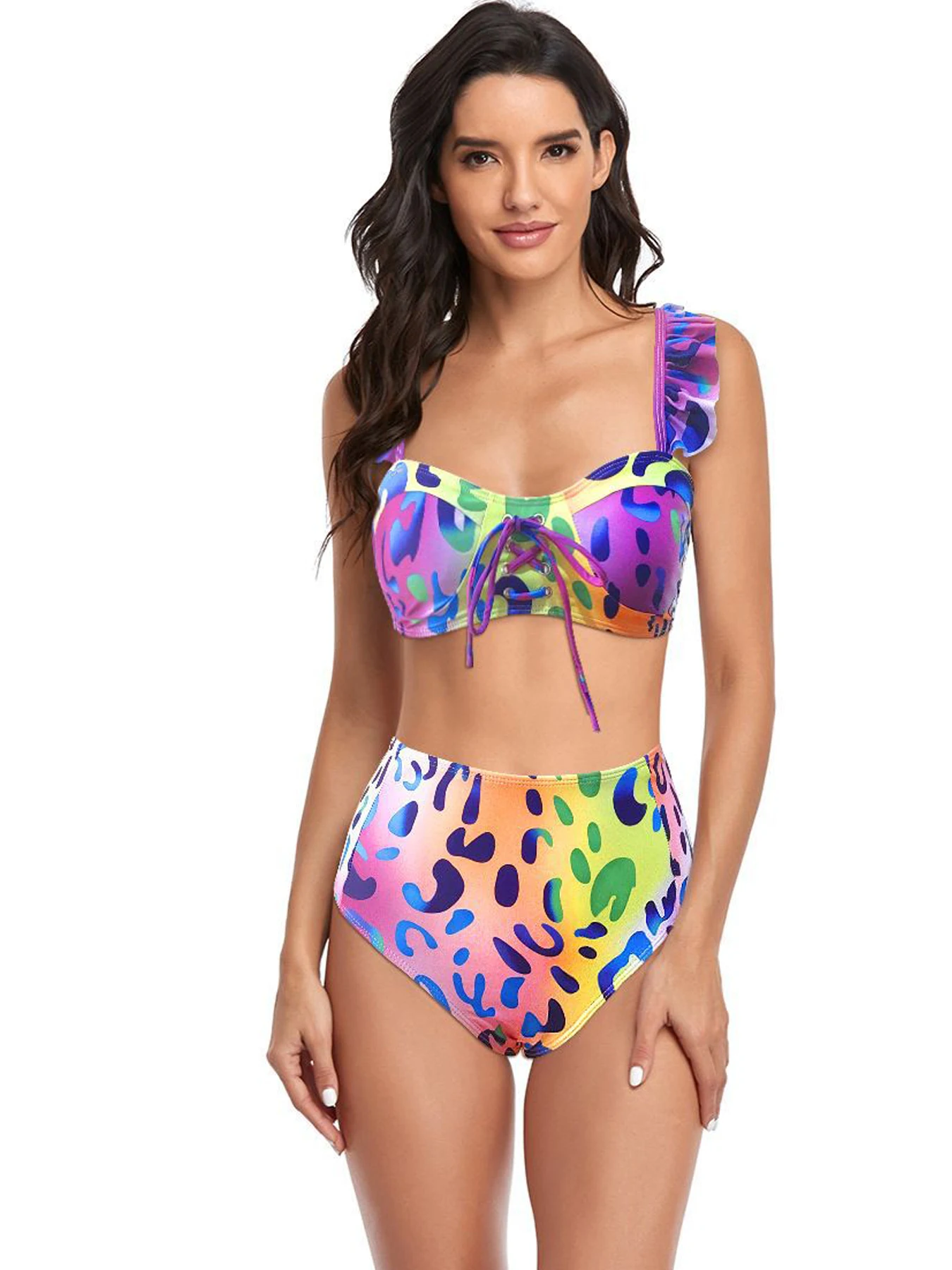VigoBreviya 2024 Print Push Up Tied Bikini Set High Whist Straps Ruffle Swimsuit For Women Swimwear 2 Piece Beach Bathing Suit
VigoBreviya 2024 Print Push Up Tied Bikini Set High Whist Straps Ruffle Swimsuit For Women Swimwear 2 Piece Beach Bathing Suit
