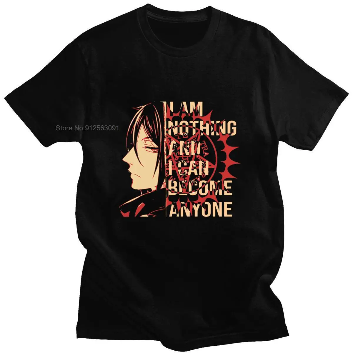 Black Butler Sebastian Ciel Phantomhive Street Harajuku Short Sleeve Print Breathable T Shirt New Casual T-shirt Men's cotton
Black Butler Sebastian Ciel Phantomhive Street Harajuku Short Sleeve Print Breathable T Shirt New Casual T-shirt Men's cotton