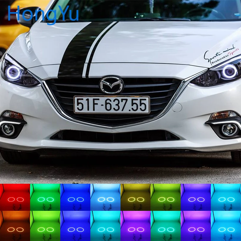 Headlight Multi-color RGB LED Angel Eyes Halo Ring Eye DRL RF Remote Control for mazda 3 2010 2011 2012 2013 2014 Accessories
Headlight Multi-color RGB LED Angel Eyes Halo Ring Eye DRL RF Remote Control for mazda 3 2010 2011 2012 2013 2014 Accessories