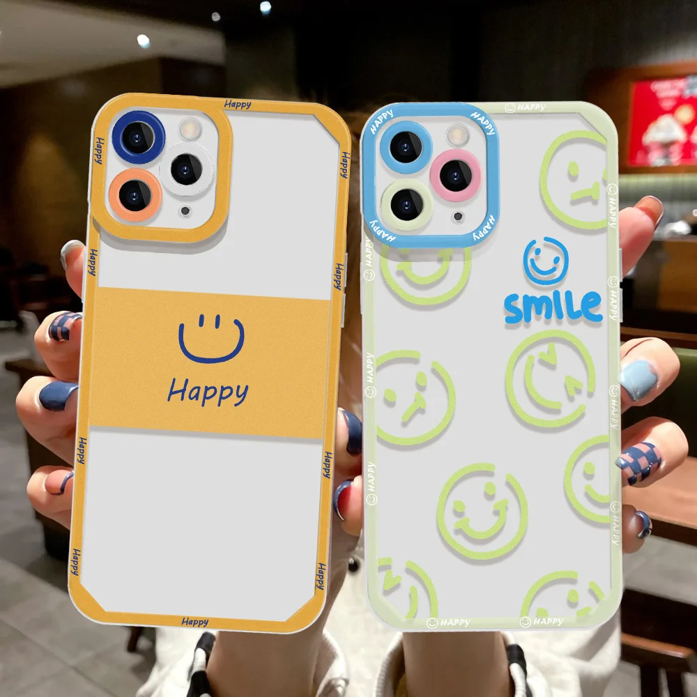 Smile Clear Phone Case For iPhone 13 Pro Case For iphone 11 12 Pro XS Max 7 8 Plus X XR 12 13 Mini SE 2022 Soft Shockproof Cover
Smile Clear Phone Case For iPhone 13 Pro Case For iphone 11 12 Pro XS Max 7 8 Plus X XR 12 13 Mini SE 2022 Soft Shockproof Cover