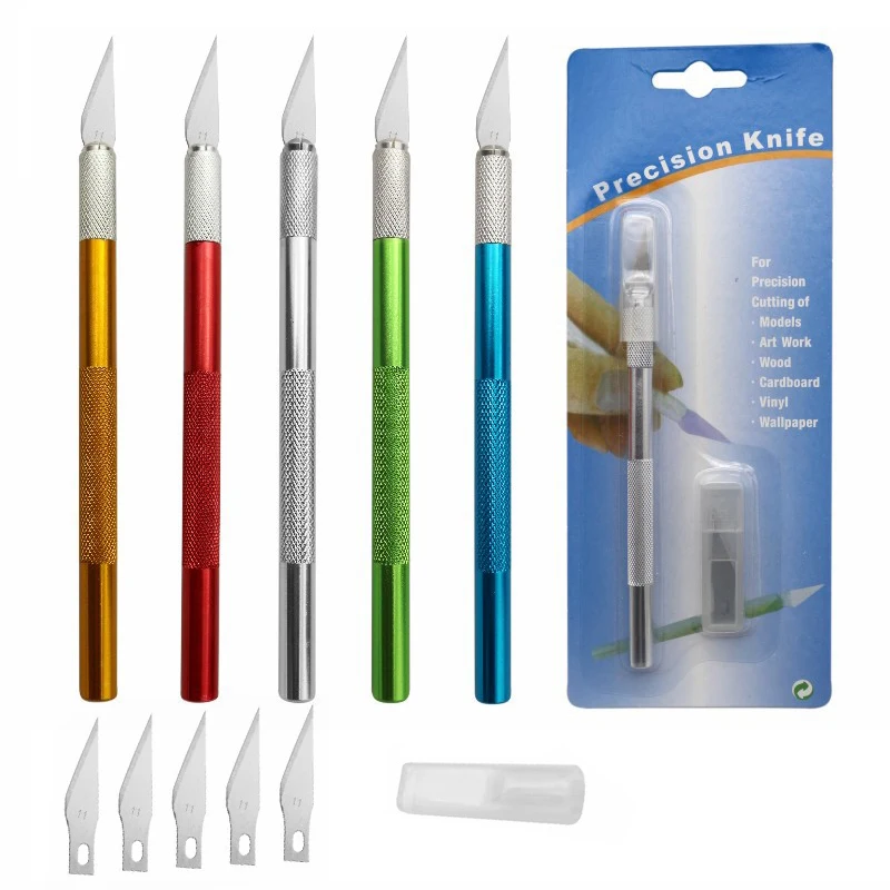 Scalpel Knife Kit Non-Slip Metal Cutter Engraving Craft Knives Send 5pcs Blades Mobile Phone PCB DIY Veterinary Repair Hand Tool
Scalpel Knife Kit Non-Slip Metal Cutter Engraving Craft Knives Send 5pcs Blades Mobile Phone PCB DIY Veterinary Repair Hand Tool