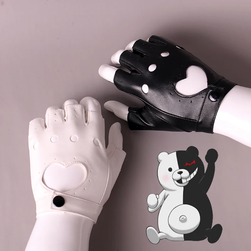 Anime Danganronpa Monokuma Fingerless Glove Unisex PU Leather Gloves Sexy Disco Dancing Rock And Roll Black White Punk Glove
Anime Danganronpa Monokuma Fingerless Glove Unisex PU Leather Gloves Sexy Disco Dancing Rock And Roll Black White Punk Glove